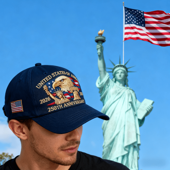 Heritage 250th Anniversary Embroidered Cap, Patriotic Eagle Adjustable Baseball Hat, United States Commemorative Tribute for Men Women