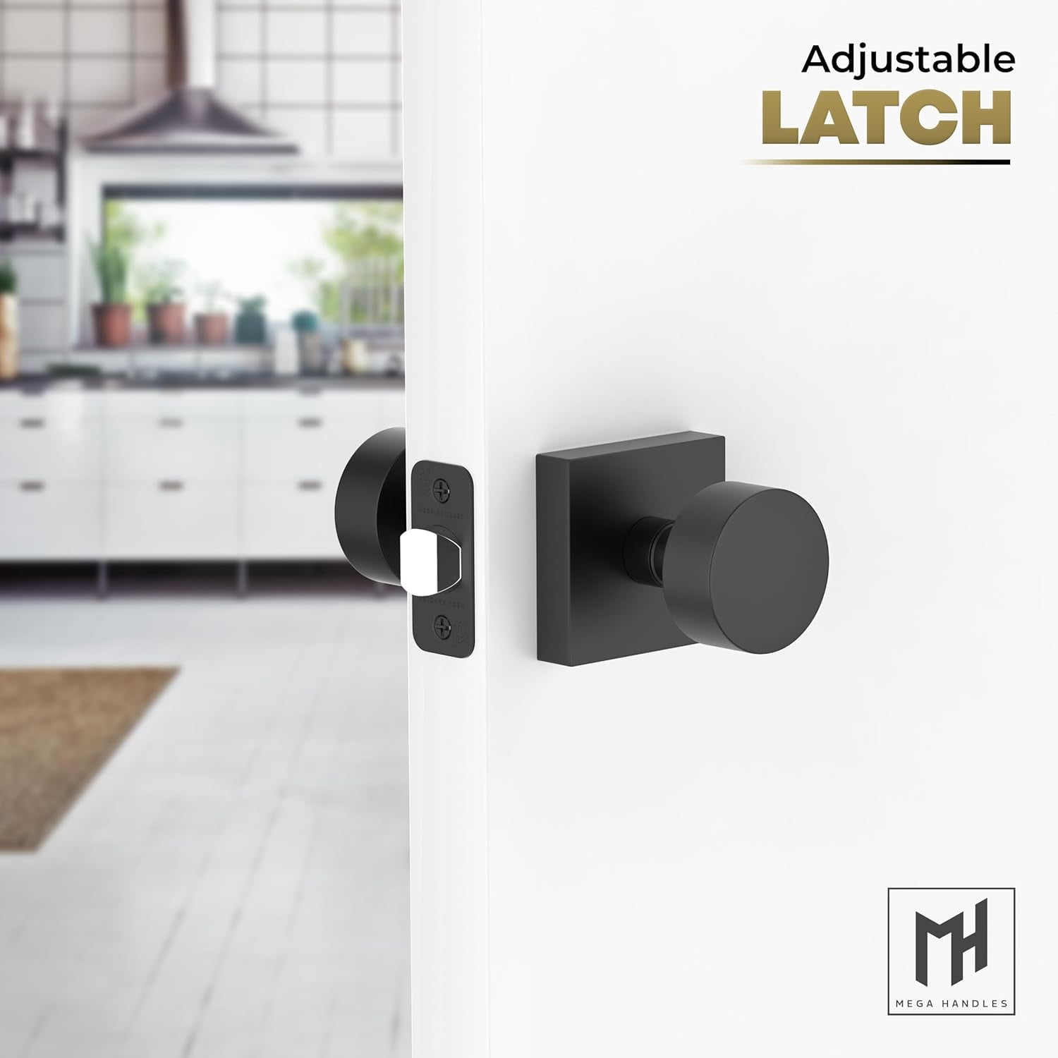 Mega Handles | Suana Passage Door Knob | Matte Black