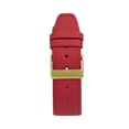 thumbnail image 2 of Bandini 16mm Womens Italian Leather Watch Strap Band - Red with Stitching - Classic - Slim - Gold Buckle, 2 of 4
