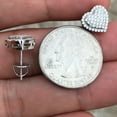 thumbnail image 6 of Real Solid Sterling Silver Hearts Iced Women's Earrings Heart Shaped CZ Screw Back 925 Stamp Micro Pave, 6 of 7