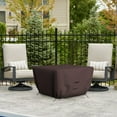 thumbnail image 7 of Covers & all Outdoor Square Fire Pit Cover, 12 Oz Waterproof, UV & Weather Resistant for Patio Lawn Garden Backyard Outside, with Drawstrings (36"L x 36"W x 12"H, Coffee), 7 of 7