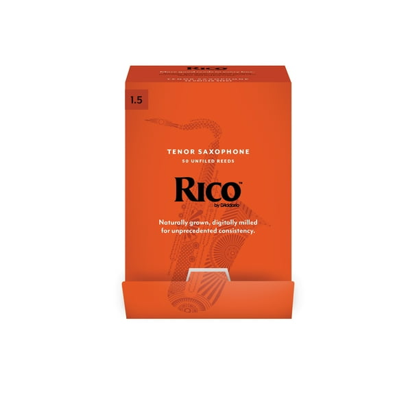 Rico by D'Addario Tenor Saxophone Reeds, Strength 1.5, 50-pack