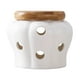 thumbnail image 4 of Recipiente para guardar ajos con forma de calabaza, diseño japonés, con tapa de madera de bambú, ideal para hogar y cocina., 4 of 9