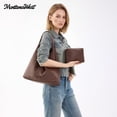 thumbnail image 3 of Montana West Hobo Bag Purses for Women Soft Slouchy Shoulder Handbags Tote with Pouch, Coffee, 3 of 7