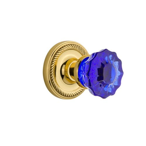 Nostalgic Warehouse Cobalt Crystal Door Knob With Rope Rosette Walmart Com Walmart Com
