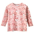 thumbnail image 4 of T-shirt Décontracté à Manches 3/4 Col Rond Fonctionnel Imprimé pour Filles Saint-Valentin Automne, 4 of 5