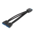 thumbnail image 4 of tredstone Convenient 19 Pin USB Header Male 1 to 2 Female USB Cable Connector for Motherboard B 200mm 1Set, 4 of 6