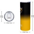 thumbnail image 2 of City Football Tumblers 20oz Straight Skinny Car Cups Sports Travel Coffee Mug, Stainless Steel, Insulated,Classic Collection Gifts for Men Women Fans. (Yellow), 2 of 7