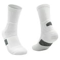 thumbnail image 2 of Mens Moisture-Wicking Crew Socks Non-Slip Color-Block Stretchy Breathable Thick Athletic Workout Running Ankle Boot Sock, 2 of 2