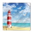 thumbnail image 1 of Beach Bandana, Lighthouse Seagulls Ocean, Unisex Head and Neck Tie, by Ambesonne, 1 of 2