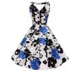 thumbnail image 4 of Market In The Box 1950s Floral Vintage Dress Formal Party Cocktail Dress, 4 of 5
