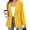 Yellow, variant on IUYRTFE Women's Casual Double Breasted Blazer Jacket Long Sleeve Notched Lapel with Shoulder Pads