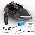 thumbnail image 2 of Bait Boat Toys GPS Position Fish Finder Feed Boat para piscinas lagos (negro 3 baterías Likrtyny Para estrenar, 2 of 9