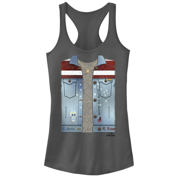 Junior's Marvel Doctor Strange in the Multiverse of Madness America Chavez Costume Racerback Tank Top Charcoal Large
