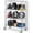 36-inch Silver, variant on Chantmo Heavy Duty Security Cage 69 inch 1500 lbs Capacity Mobile Wire Storage 3 Tier Adjustable Shelves Double Locking Doors 5 Inch Casters for Warehouse Restaurant Kitchen
