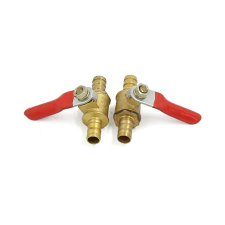 - 8mm Male Thread Rotary Handle Air Ball Valve Full Port Plumbing Fixing 2pcs