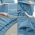 thumbnail image 5 of Lux Decor Collection Twin XL Size 4 Piece Sheets Set - Microfiber Deep Pocket Bed Sheets & Pillowcases - Blue, 5 of 8