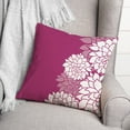 thumbnail image 3 of Creative Products Magenta Aster Floral 18 x 18 Spun Poly Pillow, 3 of 3