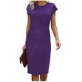 thumbnail image 1 of Kyusrd Robe Débardeur d'Été pour Femmes Robe Maxi Robe d'Été Décontractée Grande Taille Couleur Unie Sans Manches Col Rond, 1 of 3