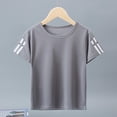 thumbnail image 7 of Afuyipoi Boys Sport T-shirts (3-14) Quick Dry Lightweight Crew Neck Short Sleeve Summer Tee for Boys Gray Size 3T, 7 of 7