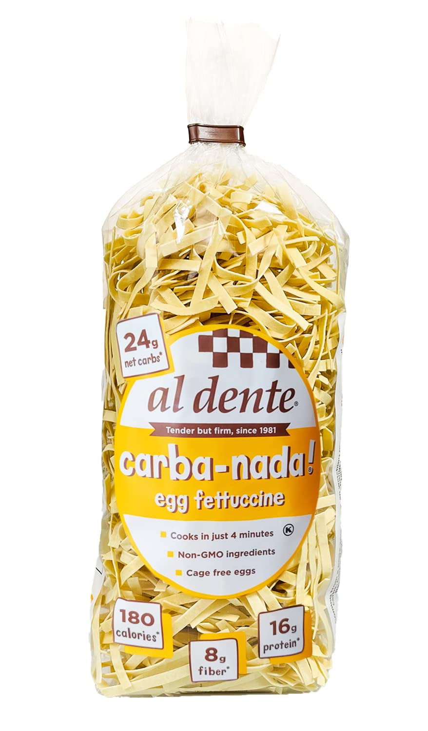 Al Dente CarbaNada Egg Fettuccine Noodles 10 oz Pack of 2