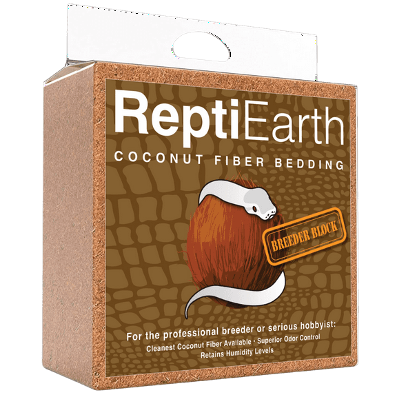 ReptiEarth Fine Coconut Fiber Substrate, Fluffy Small-Strand Reptile Substrate and Snake Bedding for Bioactive Terrarium Tanks, Organic Coco for Lizards, Frogs, Tarantulas