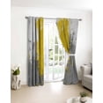 thumbnail image 3 of Yellow Cement Gray Blackout Curtains for Bedroom/Living Room, Thermal Insulated Kitchen Curtains, Modern Abstract Art Yellow Grommet Darkening Window Treatment Drapes 42"x84"x2, 3 of 8