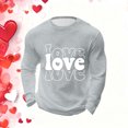 thumbnail image 4 of Gytharion Men's Plus Size Valentine's Day Sweatshirts Trendy Heart Print Holiday T-Shirt Lightweight Casual Long Sleeve Waffle Shirt Loose Comfy Round Neck Pullover Tops for Boyfriends, 4 of 5