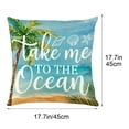 thumbnail image 3 of YiJuHui Ocean Beach Theme Throw Pillow Cover 45x45 Cm Summer Decorative Cushion Case For Sofa Bedroom Patio, High Definition Printing Soft Breathable Polyester Fabric, 3 of 5