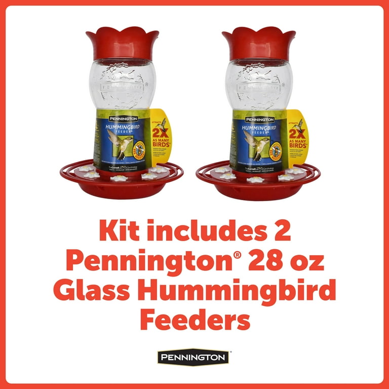 Pennington Decorative 28 Oz Glass Hummingbird Feeder Shelly Lighting