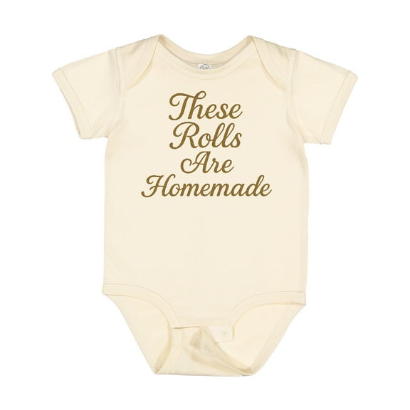 Inktastic These Rolls Are Homemade Funny Quote Boys or Girls Baby Bodysuit