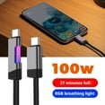 thumbnail image 2 of Night Charge Elf USB Cable with RGB Indicator Light 1M/2M Zinc Alloy Braided Wire for Safe Trickle Charging, 2 of 8