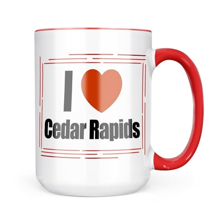 

Neonblond I Love cedar rapids region: Iowa United States Mug gift for Coffee Tea lovers