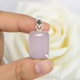 thumbnail image 4 of SATYAVIE JEWELLERY Natural Rose Quartz Pendant 925 Sterling Silver Handmade Pendant, 4 of 6