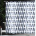 thumbnail image 3 of Ambesonne Retro Shower Curtain, 60s 70s Style Round Shapes, 69"Wx84"L, Slate Blue, 3 of 4