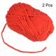 thumbnail image 3 of 2Madejas Chenilla Hilo Terciopelo Manta Hilo 2x100g/7.1oz 6 Súper Voluminoso Poliéster Suave Tejido para Ganchillo Tejedura Bolsos Bufanda Sombrero, Brillante Rojo, 3 of 7