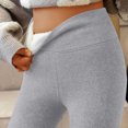 thumbnail image 7 of Black&Friday Deals 2024 VEKDONE Thickened Plush Leggings for Women Solid Color High Waisted Stretchy Pant Slim Warm Long Pants Trendy Tummy Control Yoga Tights Gray XL, 7 of 7
