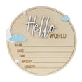 thumbnail image 5 of Dserhfy Baby Announcement Sign Hello World Newborn Sign Wooden Birth Announcement Sign Keepsake Baby Shower Gift for Nursery Decor Photo Prop, 5 of 8
