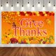 thumbnail image 5 of Ganfancp Acción de Gracias Temática de Fondo de Tela de Color Naranja Amarillo Serie de Acción de Gracias Cosechas Calabaza Hoja de Arce Turquía Decoración de La Fiesta Ofertas Del Día 1* Telón de Fo, 5 of 6