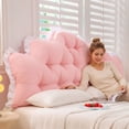 thumbnail image 4 of Yhmxh Twin Reading Bed Headboard Pillow for Colleage Dorm, 39.37"x21.65" Soft Lace Backrest Cushion, Long Backrest Positioning Support Cushion for Sleeping Reading Backrest Pillow, 4 of 6