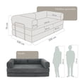thumbnail image 4 of Sofá Cama De Espuma Sellada Al Vacío 2 Plazas Japandi Tenka Light Grey, 4 of 6
