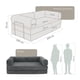 thumbnail image 4 of Sofá Cama De Espuma Sellada Al Vacío 2 Plazas Japandi Tenka Light Grey, 4 of 6