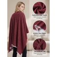thumbnail image 4 of Kukuzhu Shawl Wraps for Women ponchos Ruana Cape Open Front Duster Cardigan Sweaters for Fall Winter, 4 of 8