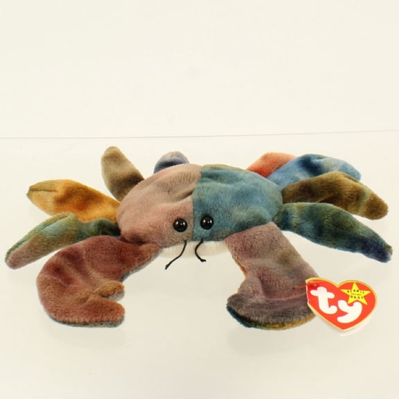TY Beanie Baby - CLAUDE the Crab (PVC Pellets - 4th Gen - All CAPS Error) MWMT's