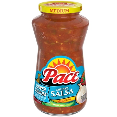 Pace Lower Sodium Chunky Medium Salsa, 16 oz Jar