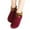 Wine, variant on Kids Boys Girls Winter Warm Lined Leopard Print Non- Grip Socks, Soft Cozy Thick Thermal Indoor House Socks, Non-Thermal Home Slipper Shoes