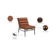 thumbnail image 2 of Meridian Furniture Burke Cognac Vegan Leather Accent Chair, 2 of 8
