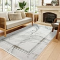 thumbnail image 4 of Grey Marble Area Rugs for Living Room Washable Rugs Boho Moroccan Area Rug Soft Neutral Geometric Bohemian Carpet Distressed Indoor Rug for Bedroom Dining Room Office Foldable Nonslip Rug, 4 of 9
