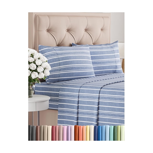 Juego de sábanas CGK Unlimited King Size Blue Stripes