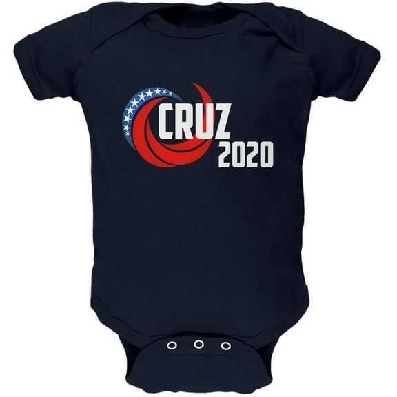 Presidential Election 2020 Ted Cruz Swoosh Soft Baby One Piece Navy 3-6 M